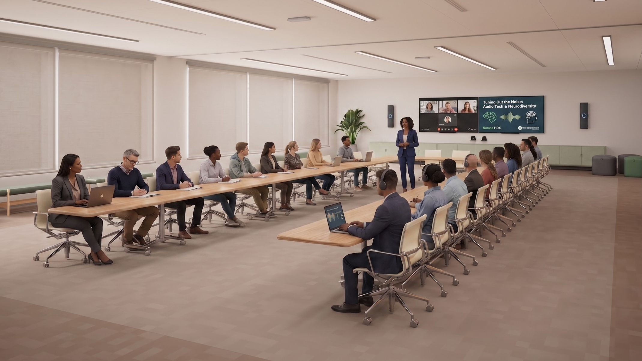 Tuning Out the Noise: Next-Gen Audio to Support Neurodiverse Minds in Meeting Rooms