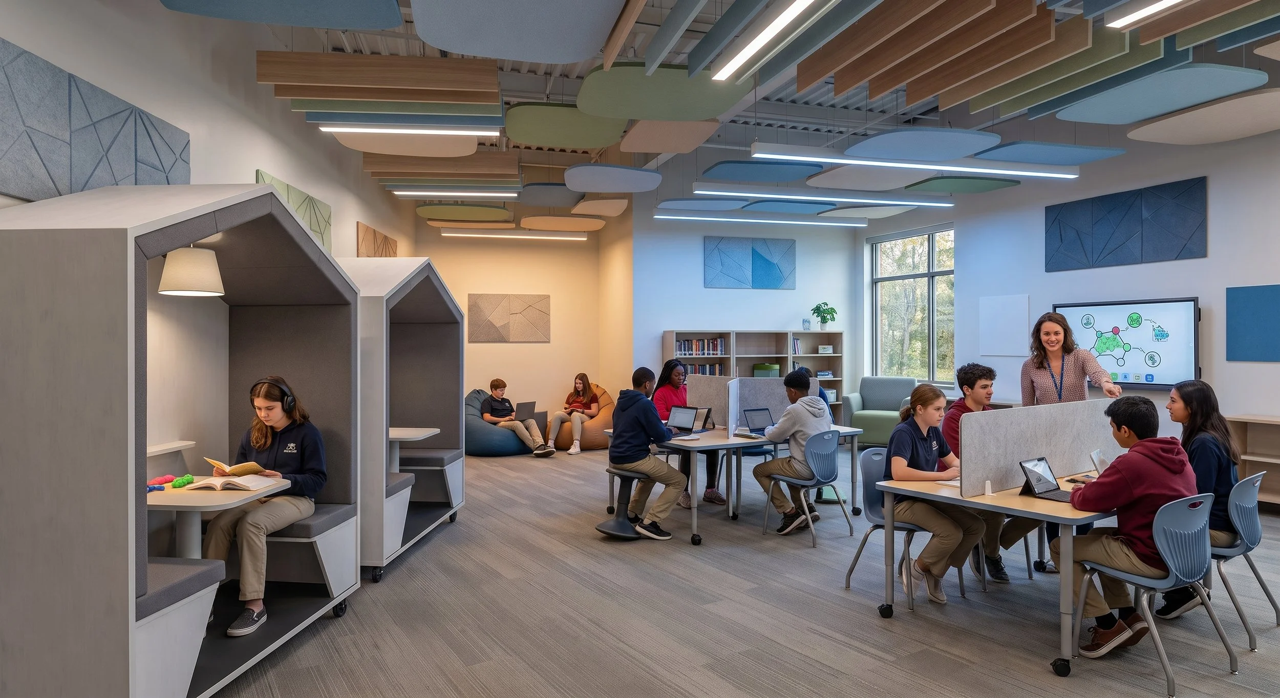 How Acoustic and Lighting Strategies Reduce Sensory Overload in Schools