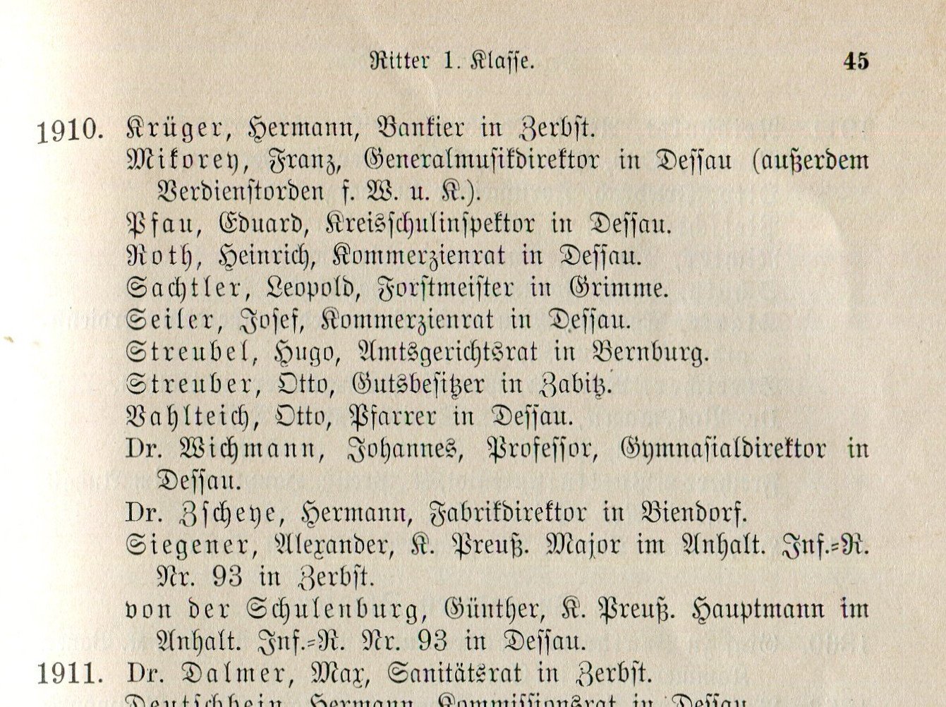 Staatshandbuch Anhalt 1912 Hausorden S. 45 Franz Mikorey.jpg