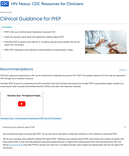 HIV Nexus: Clinical Guidance for PrEP