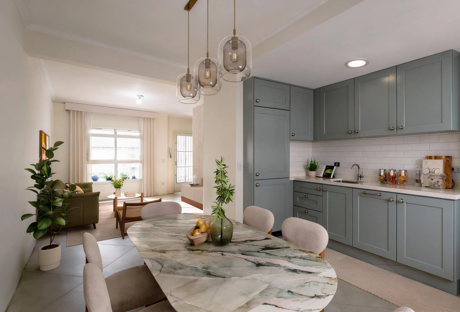 Imagem gerada por Inteligência Artificial com sugestão de decoração para fins ilustrativos.