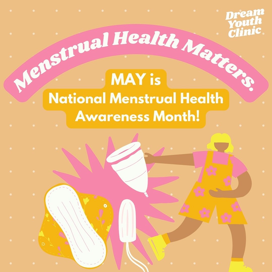 Heyyyy youth + community! 👋🏽👋🏾👋🏿 May is a huge month for health and wellness! MAY is also National Menstrual Health Awareness Month!! This month is time to recognize ALL PEOPLE who menstruate and understanding the stigma surrounding it. Reminde