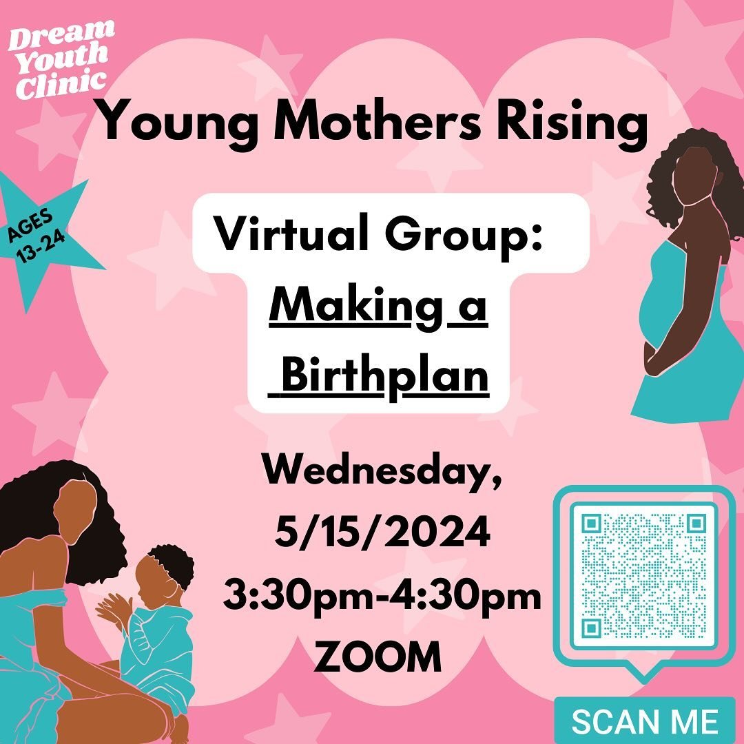 Heyy Young Moms!!! 👋🏽👋🏾👋🏿 JOIN US TODAY AT 3:30pm for our #YoungMothersRising virtual group where we will be discussing how to create your very own birth plan! Creating a birth plan will prepare you even more for giving birth to your baby and s