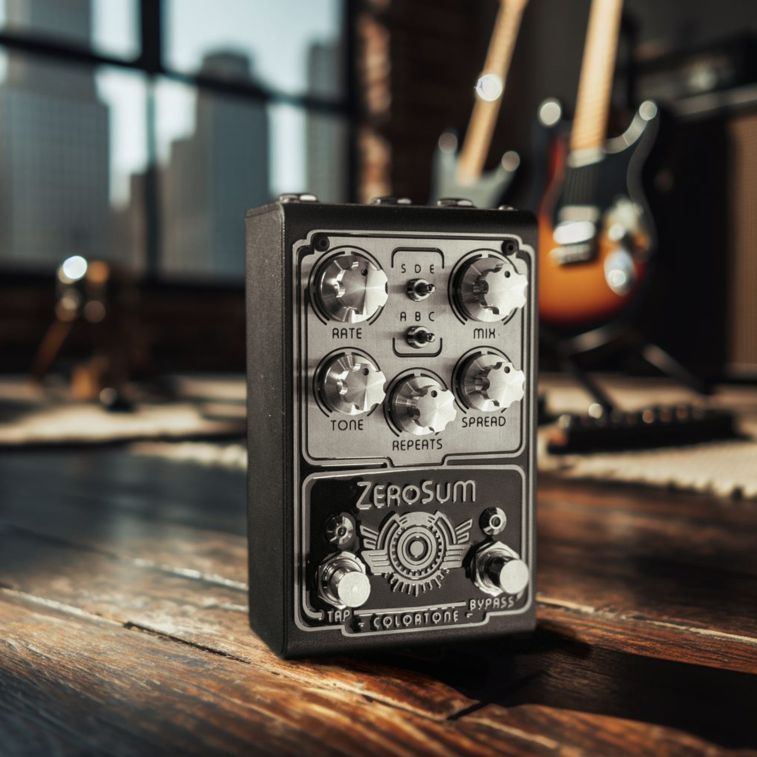 COLORTONE ZeroSum Rear Ports, Guitar Delay, Guitar pedal, Stereo Delay