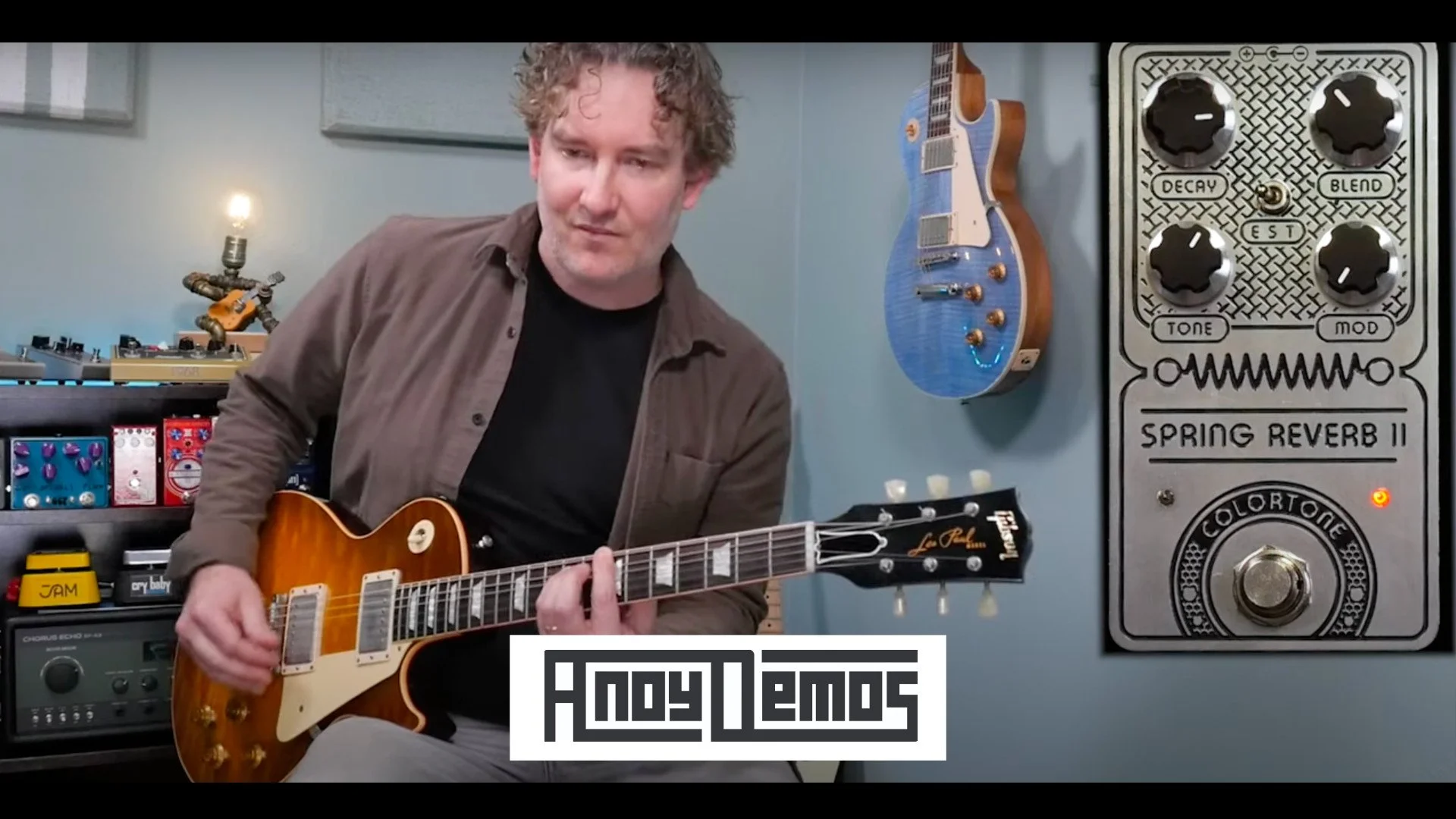 Andy Demos Colortone Spring Reverb II guitar pedal.