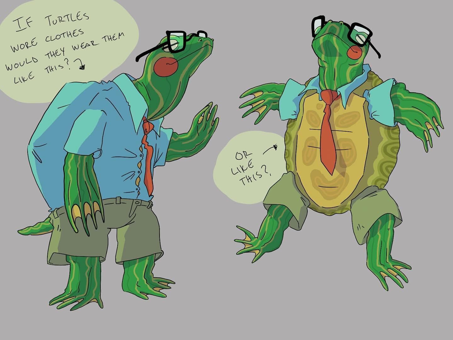 If turtles wore clothes&hellip;which way would they wear them? 🤔 @daxterslab