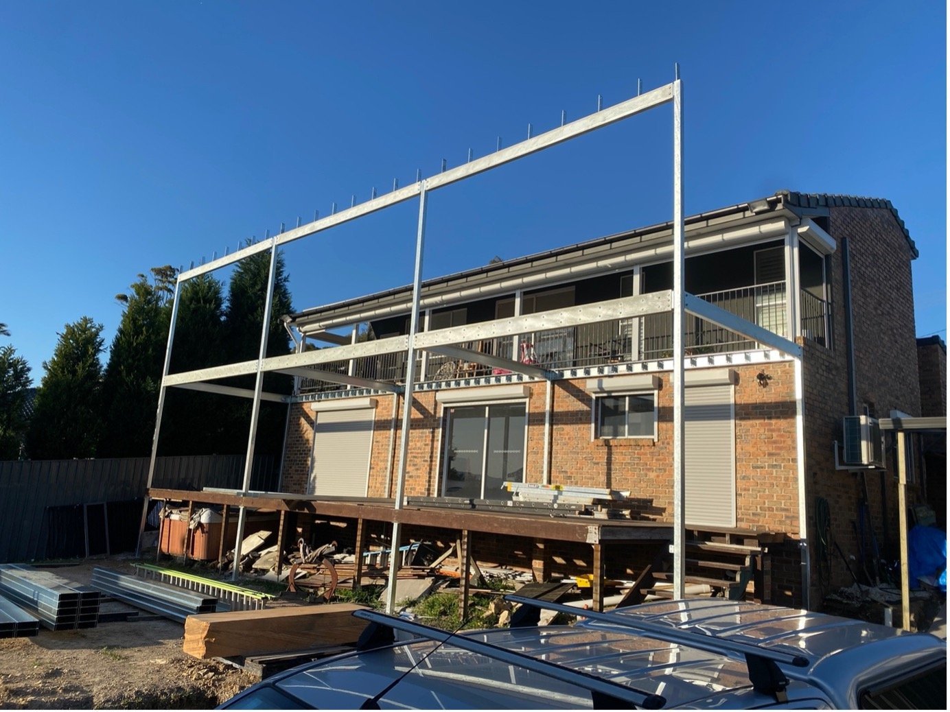 New second story deck