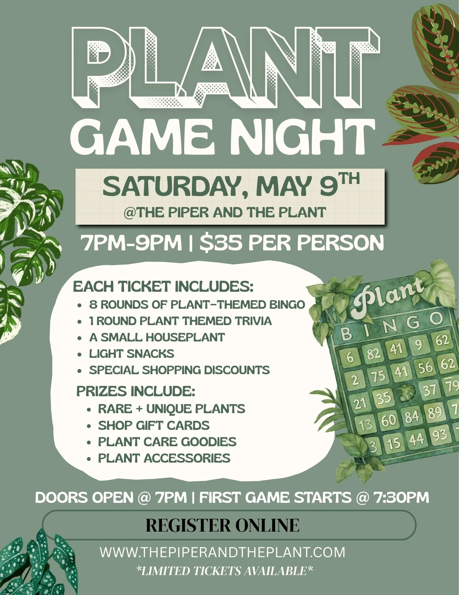 Plant Game Night 5/9