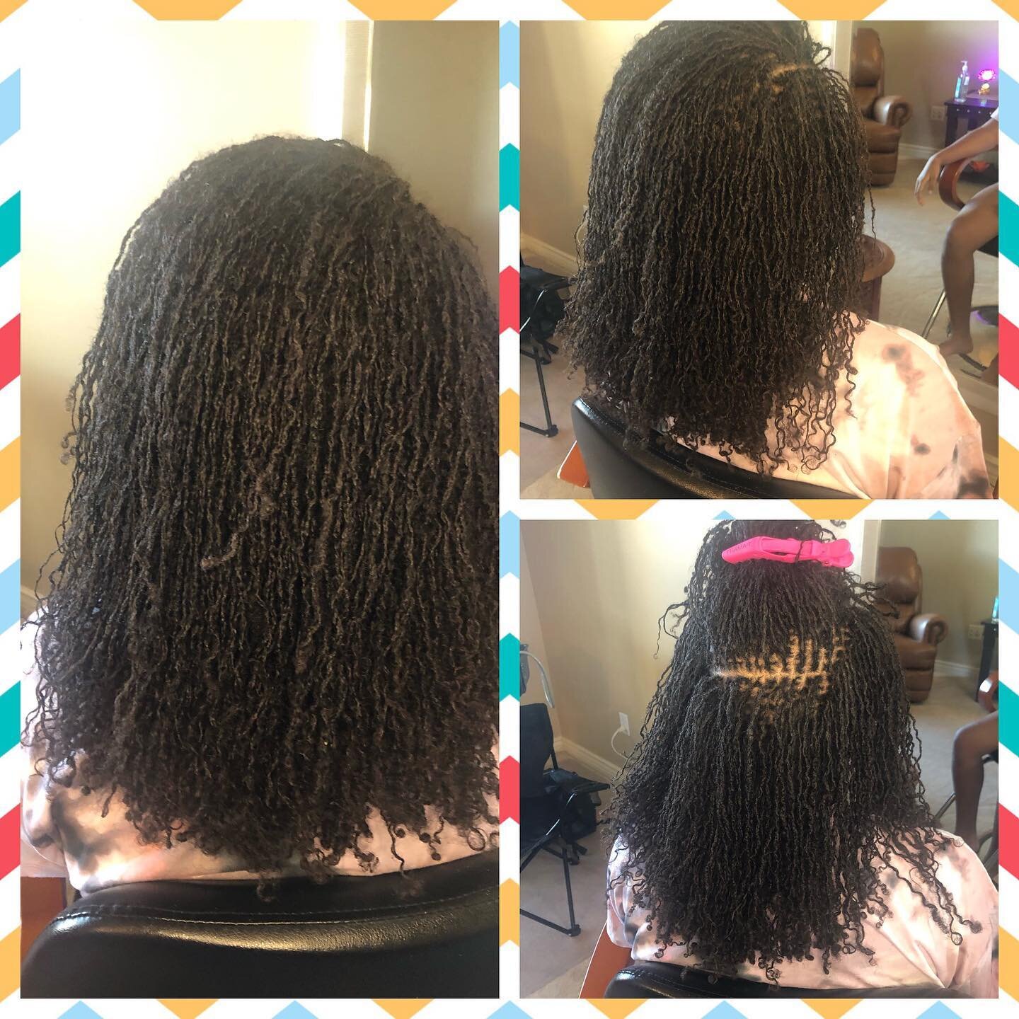This is about 9months in. She had a lot of hair🤣🤣🤣. She was 12 when we started. 13 years old now 😃. #sisterlockkids #arizonasisterlocks #sisterlocksphoenix #naturalhairphoenix #sisterlocksaz #sisterlocs