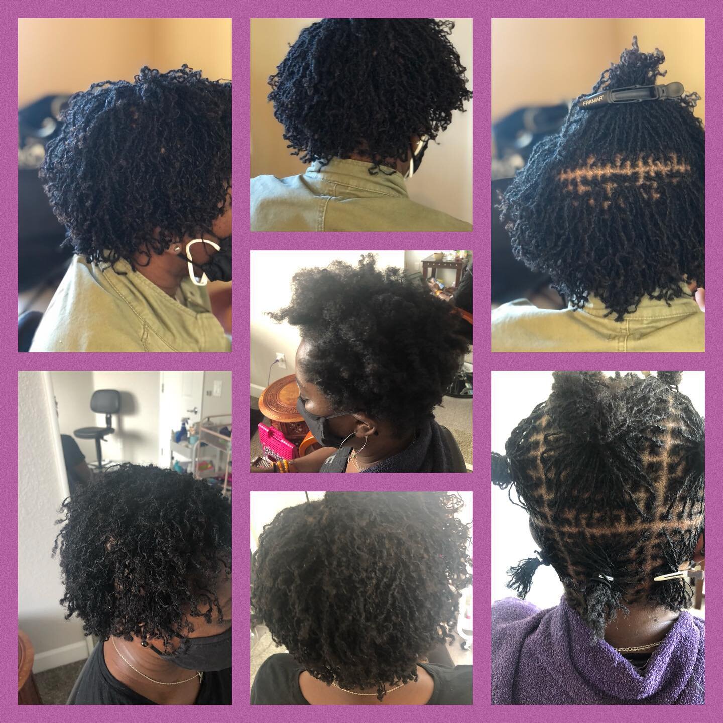 Install day at the bottom, 8months in at the top. The middle is about 2months in #sisterlocksinphoenix #arizonasisterlocks #sisterlocksaz #sisterlocksphx #sisterlocks #sisterlockcommunity #sisterlocksinarizona