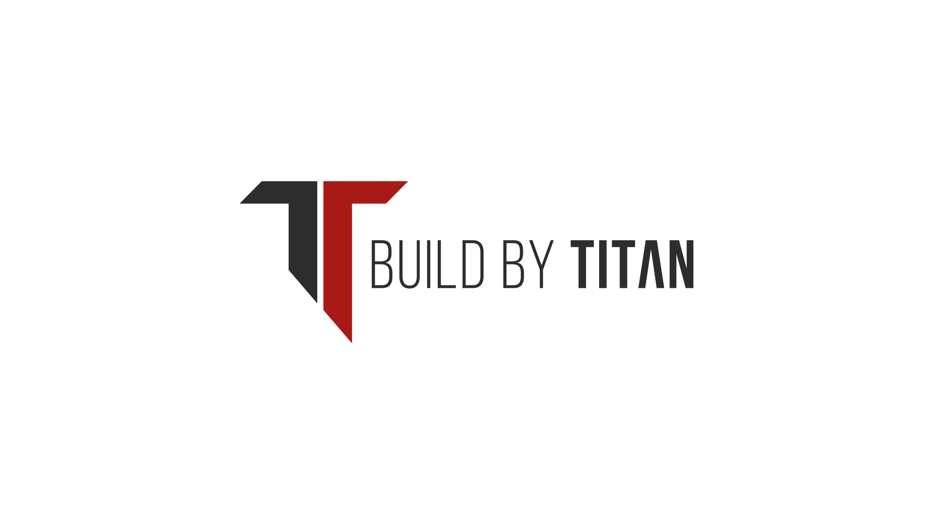 Logo reading 'Build by Titan' with a stylized T in gray and red.