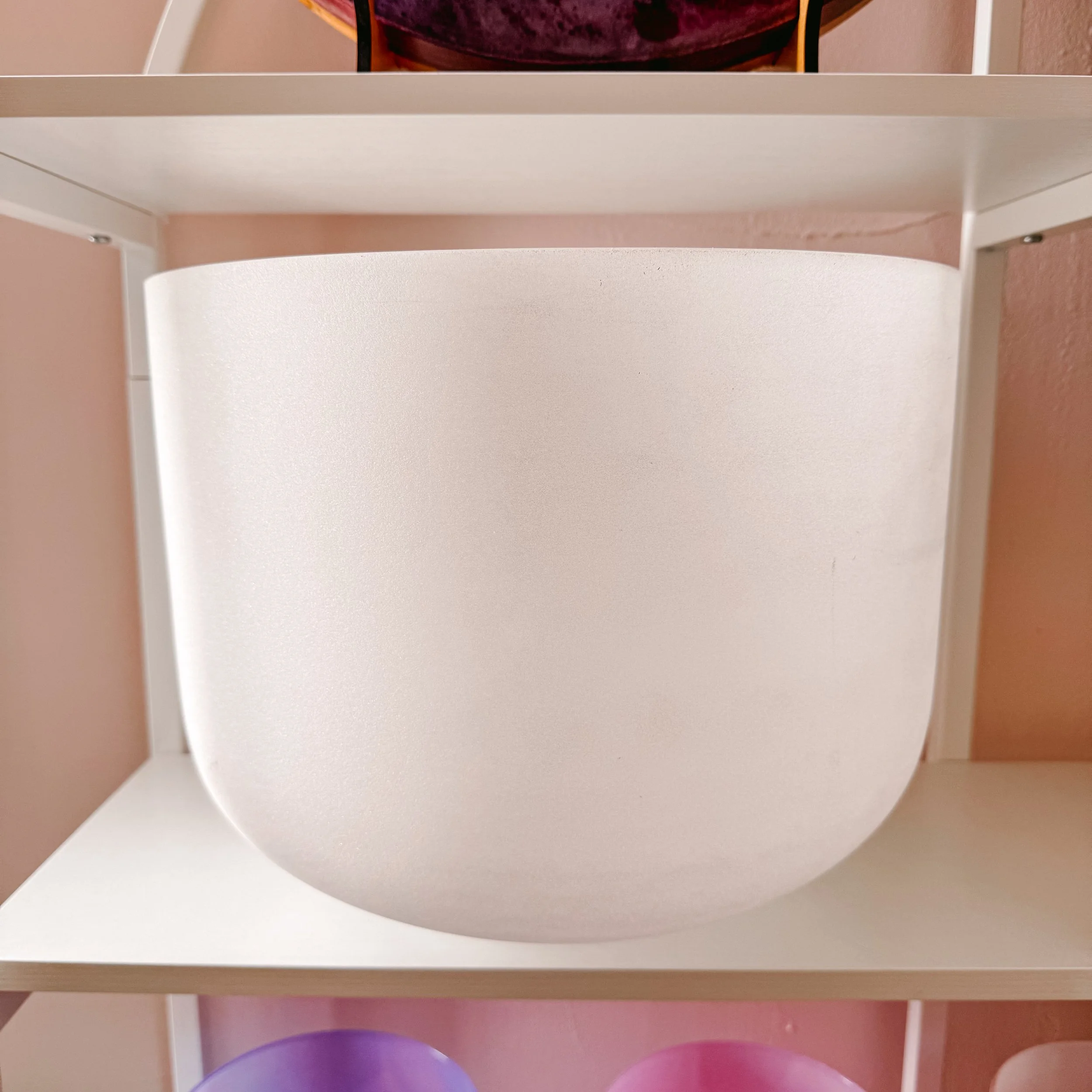 White Frosted Crystal Singing Bowls (sold individually)