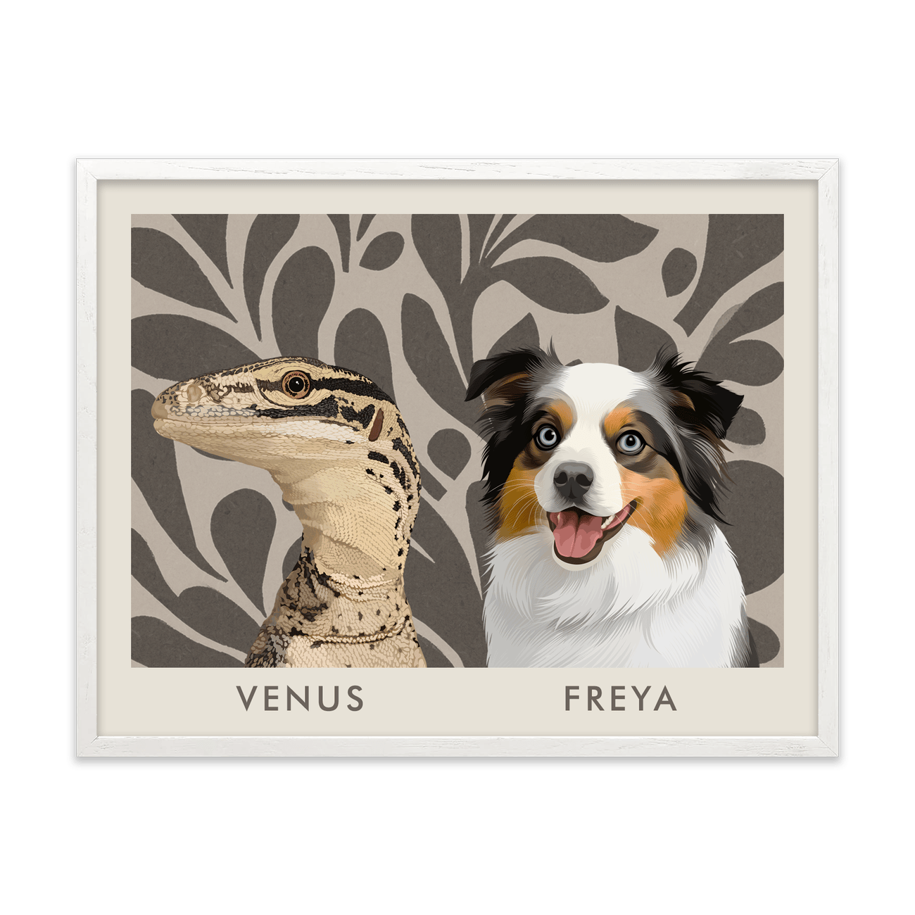 2petportrait-horizontal-earthyfloralblockprint_White-Oak-Frame.png