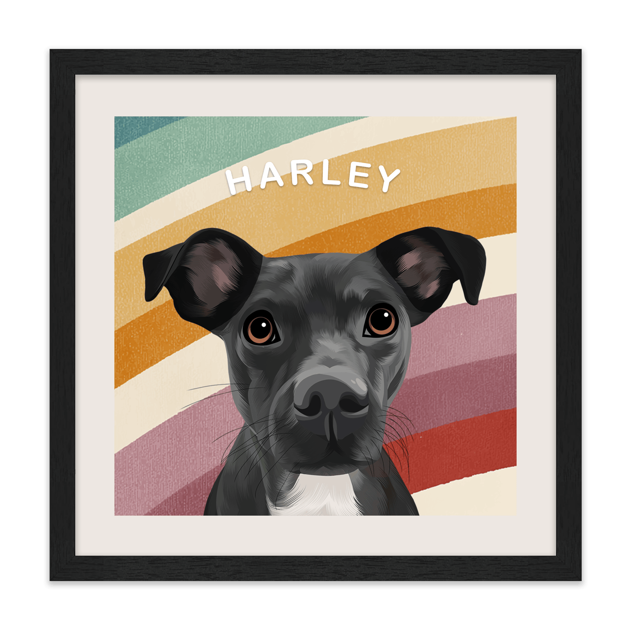 1petportrait-square-overtherainbowcustom_Standard-Black-Frame.png