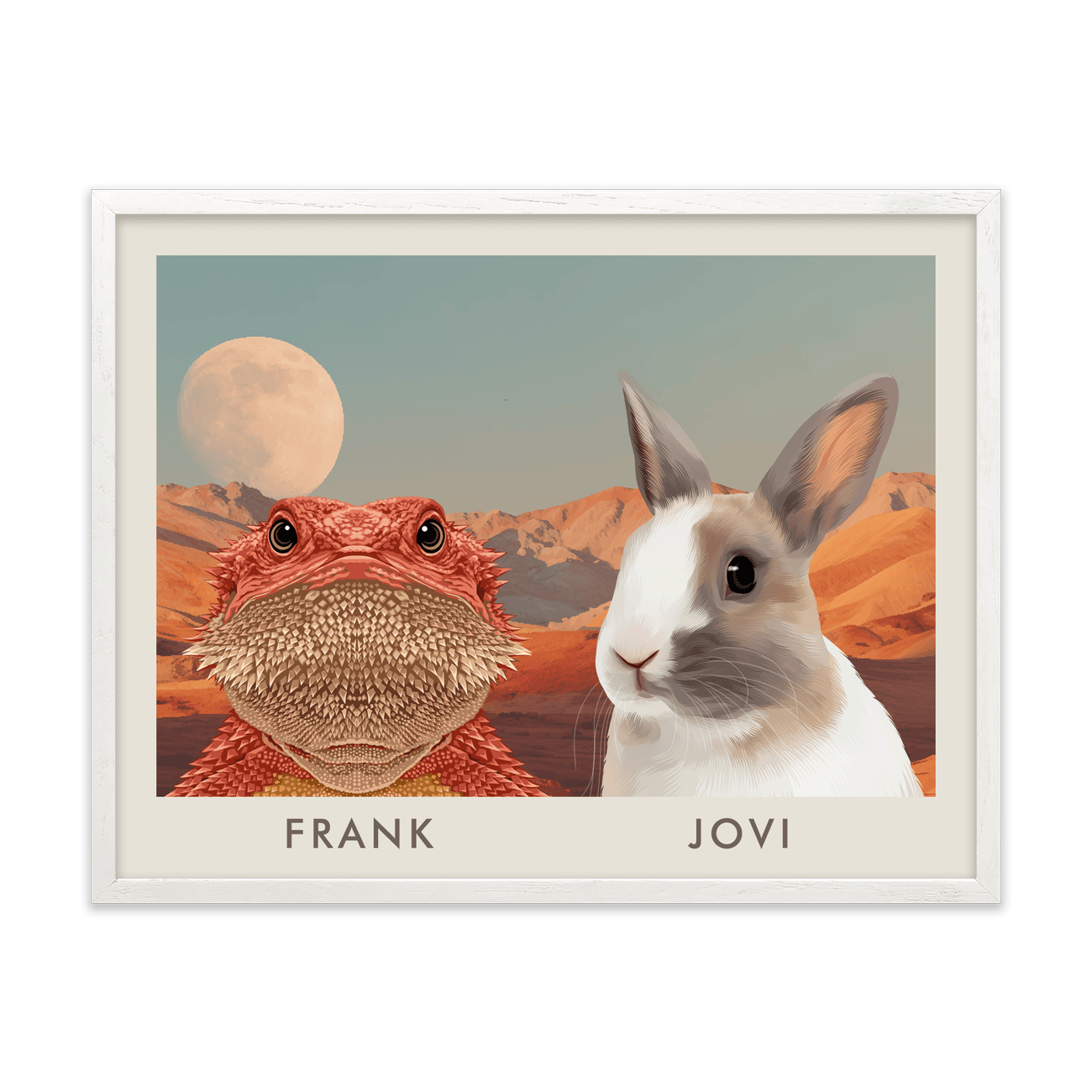 2petportrait-horizontal-desertmoonriselandscape_White-Oak-Frame.png