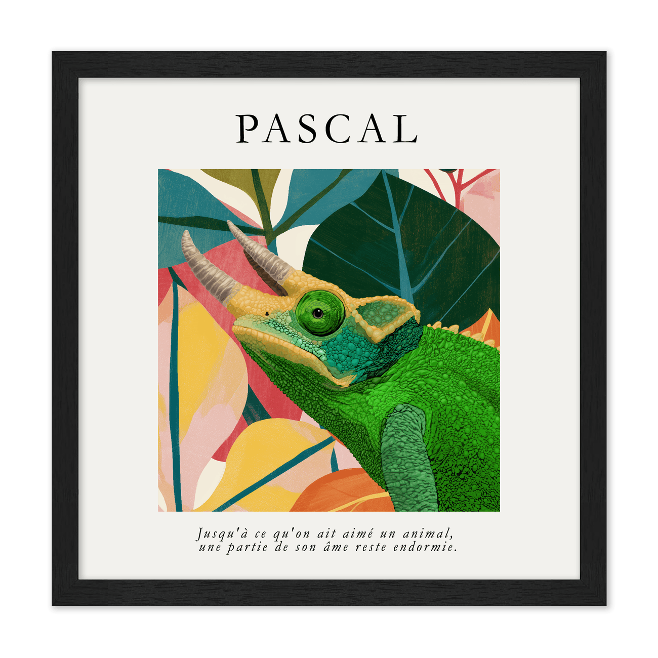 1petportrait-square-playfulabstracttropicalbloompetportrait_Standard-Black-Frame.png
