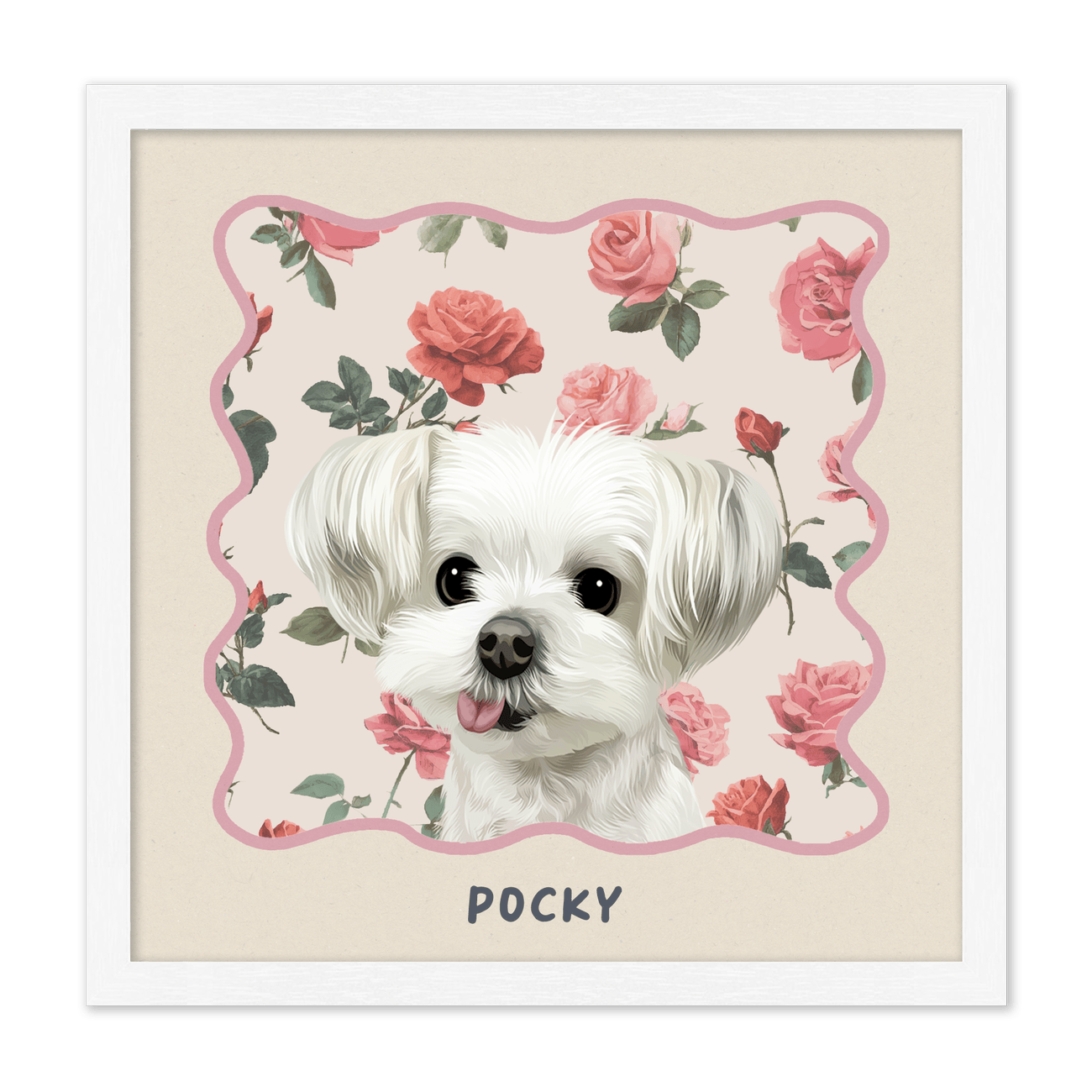 1petportrait-square-vintagerosegardenpattern_Standard-White-Frame.png