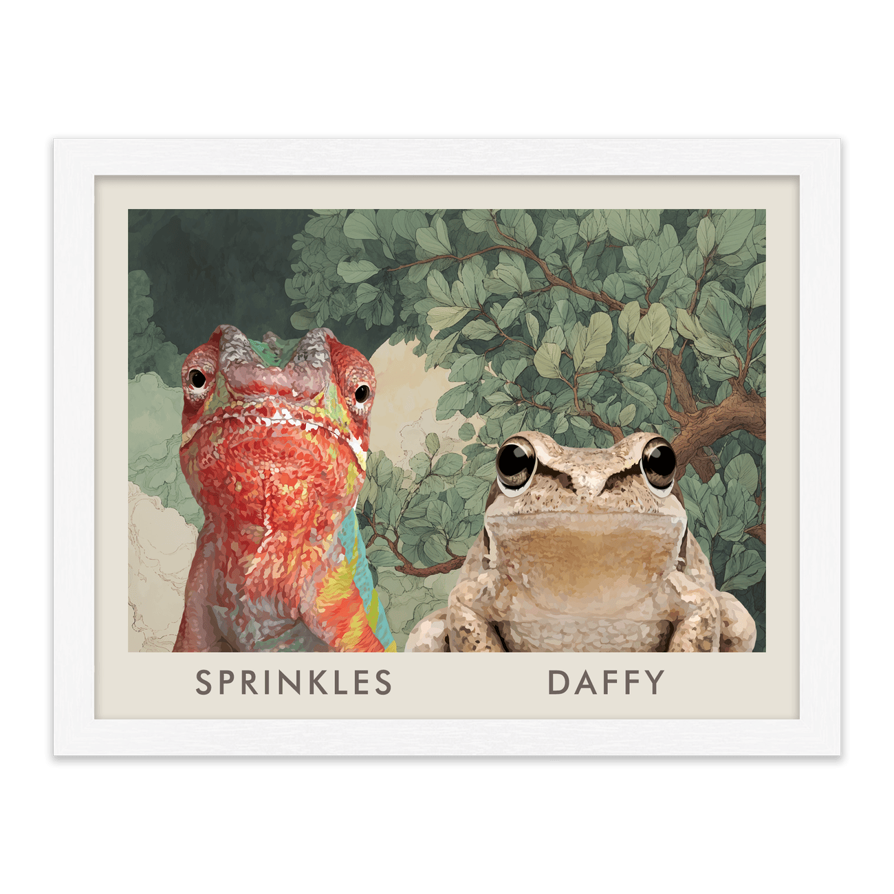 2petportrait-horizontal-enchantedjungleforestthemed_Standard-White-Frame.png