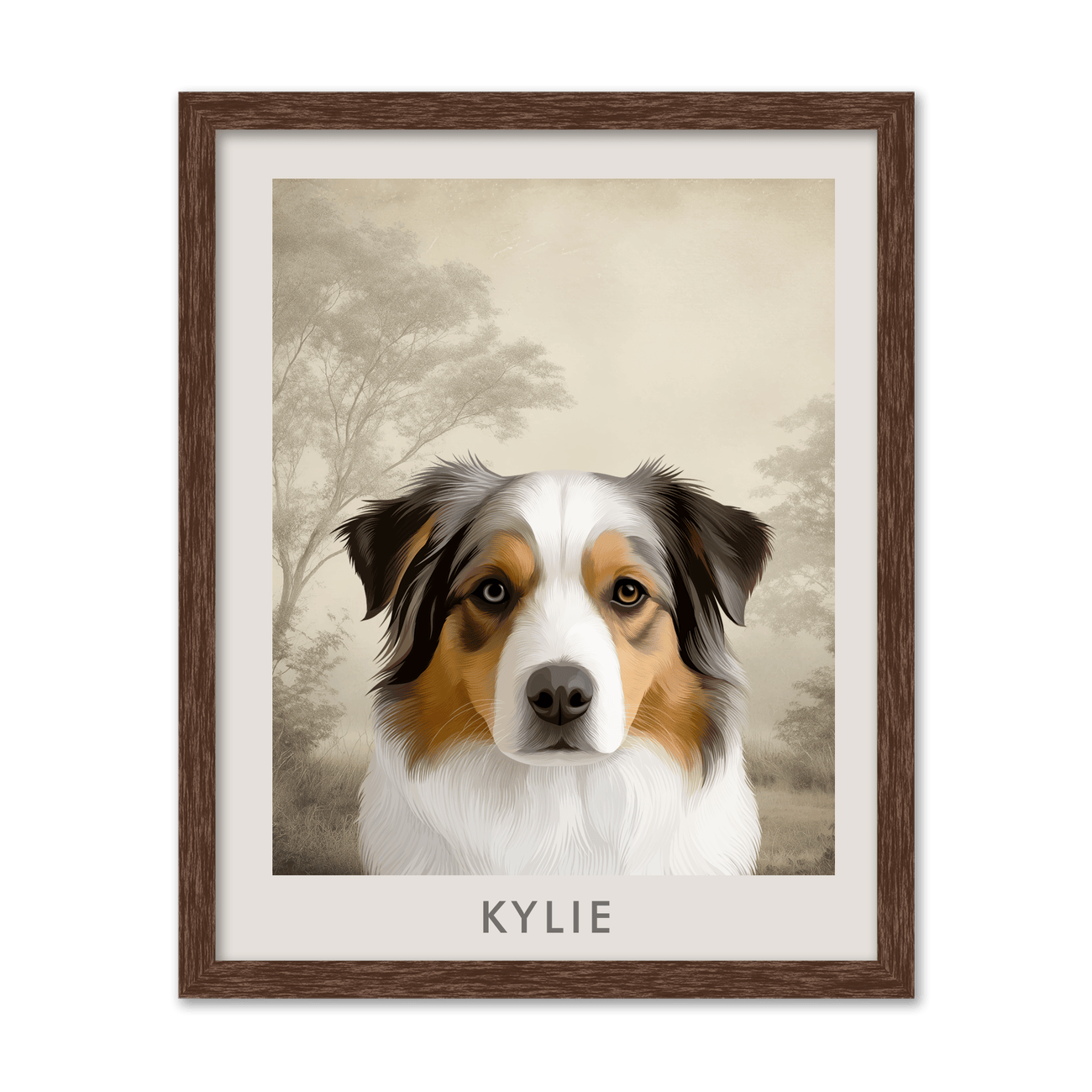 Vintage Pastoral Landscape Pet Portrait