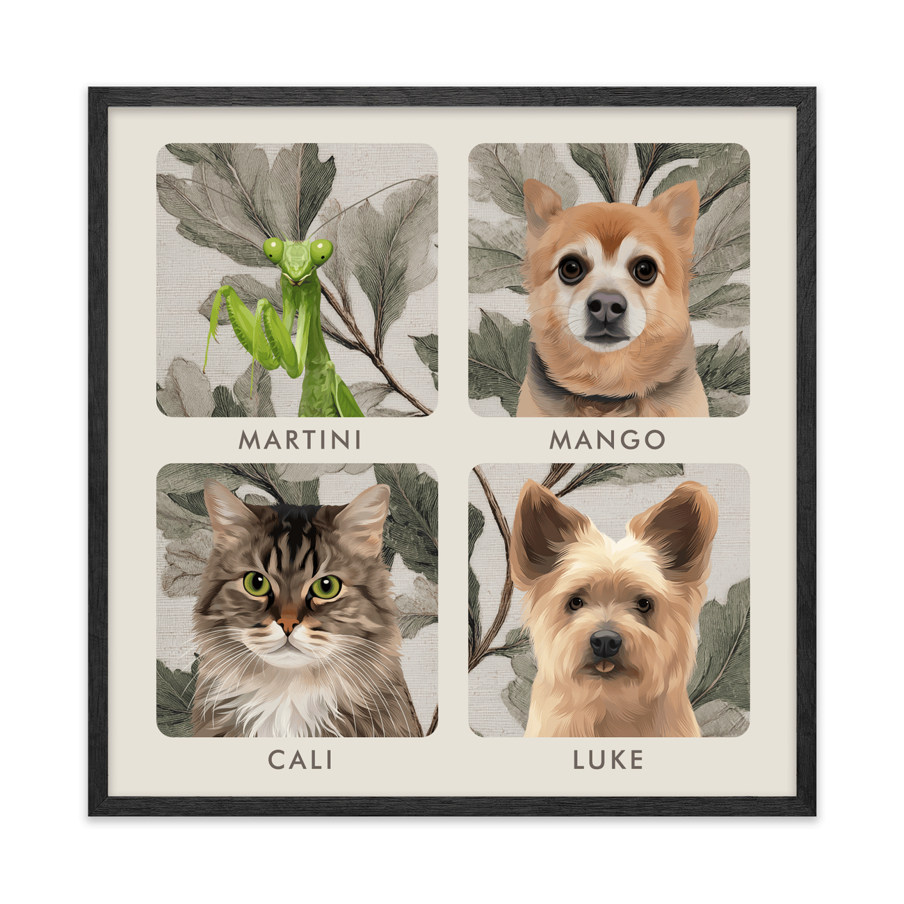 4petportrait-square-vintagebotanicaloakleaves_Black-Oak-Frame.png