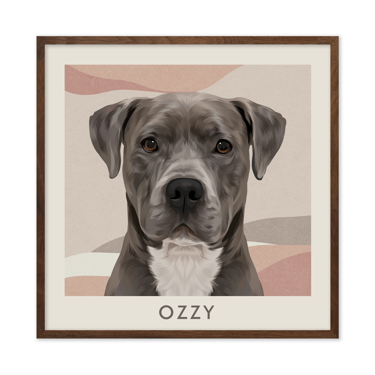 1petportrait-square-abstractbohodeserthorizon_Walnut-Frame.png