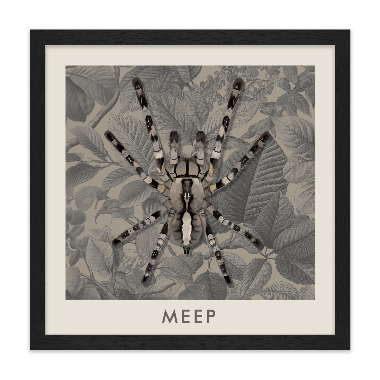 1petportrait-square-vintagebotanicalengravedleaves_Standard-Black-Frame.png