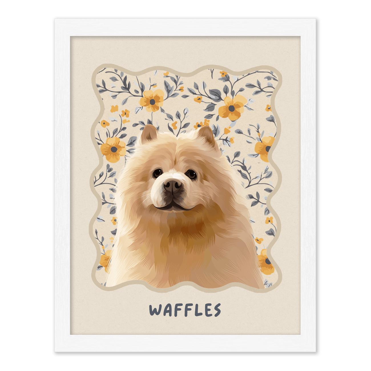petportrait-vertical-vintageyellowfloralpattern_Standard-White-Frame.png