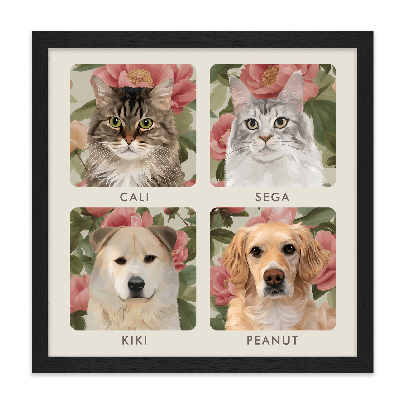 4petportrait-square-vintageblushpinkpeonies_Standard-Black-Frame.png