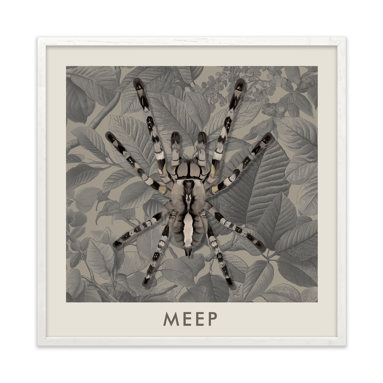 1petportrait-square-vintagebotanicalengravedleaves_White-Oak-Frame.png