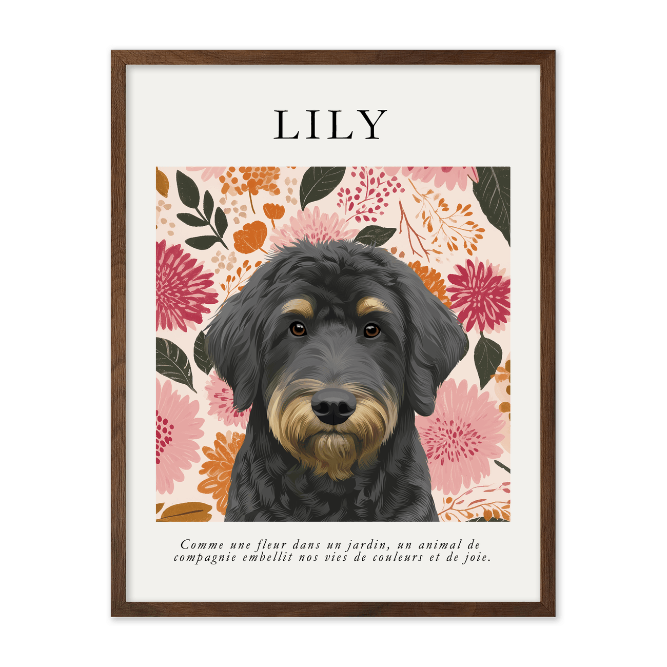 Warm Golden Sunset Wildflowers Pet Portrait