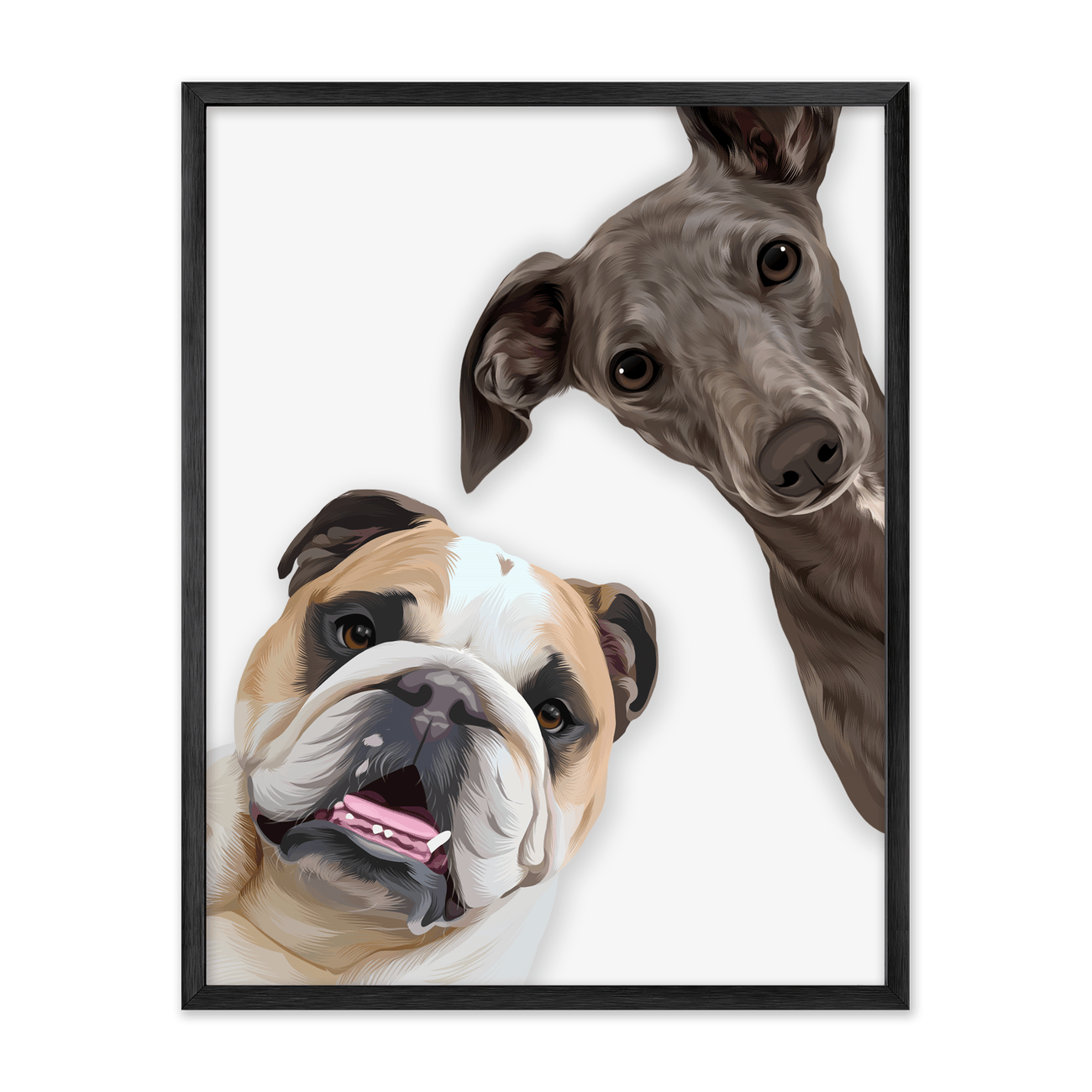 Playful Peekaboo Custom Pet Portrait