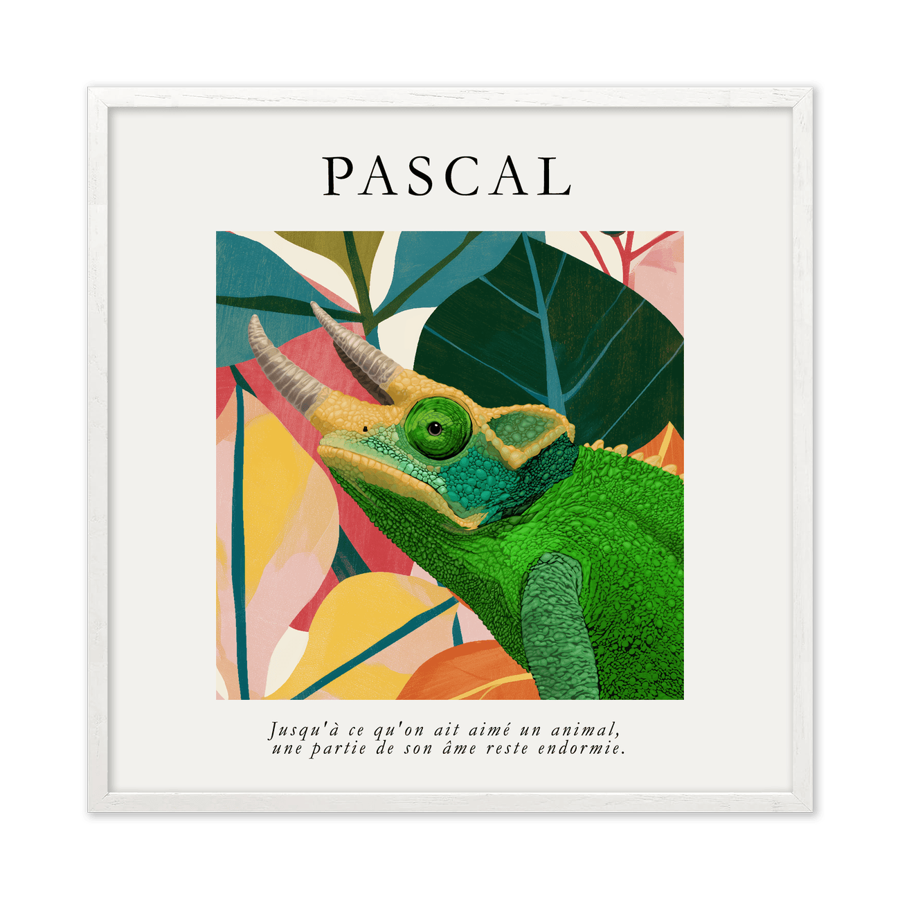1petportrait-square-playfulabstracttropicalbloompetportrait_White-Oak-Frame.png