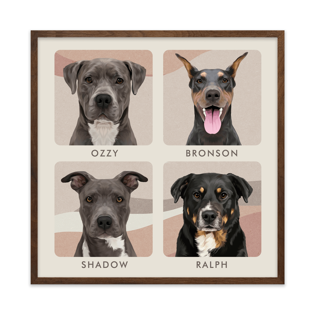 4petportrait-square-abstractbohodeserthorizon_Walnut-Frame.png