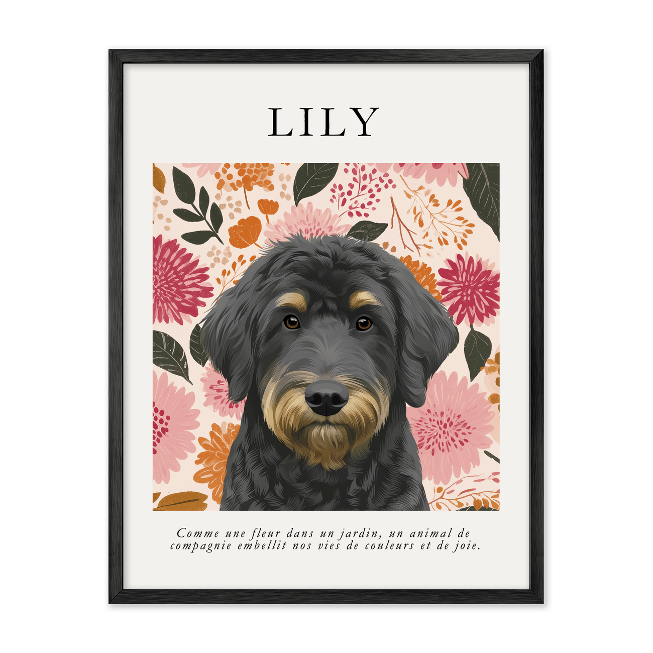 petportrait-vertical-warmgoldensunsetwildflowers_Metal-Frame.png
