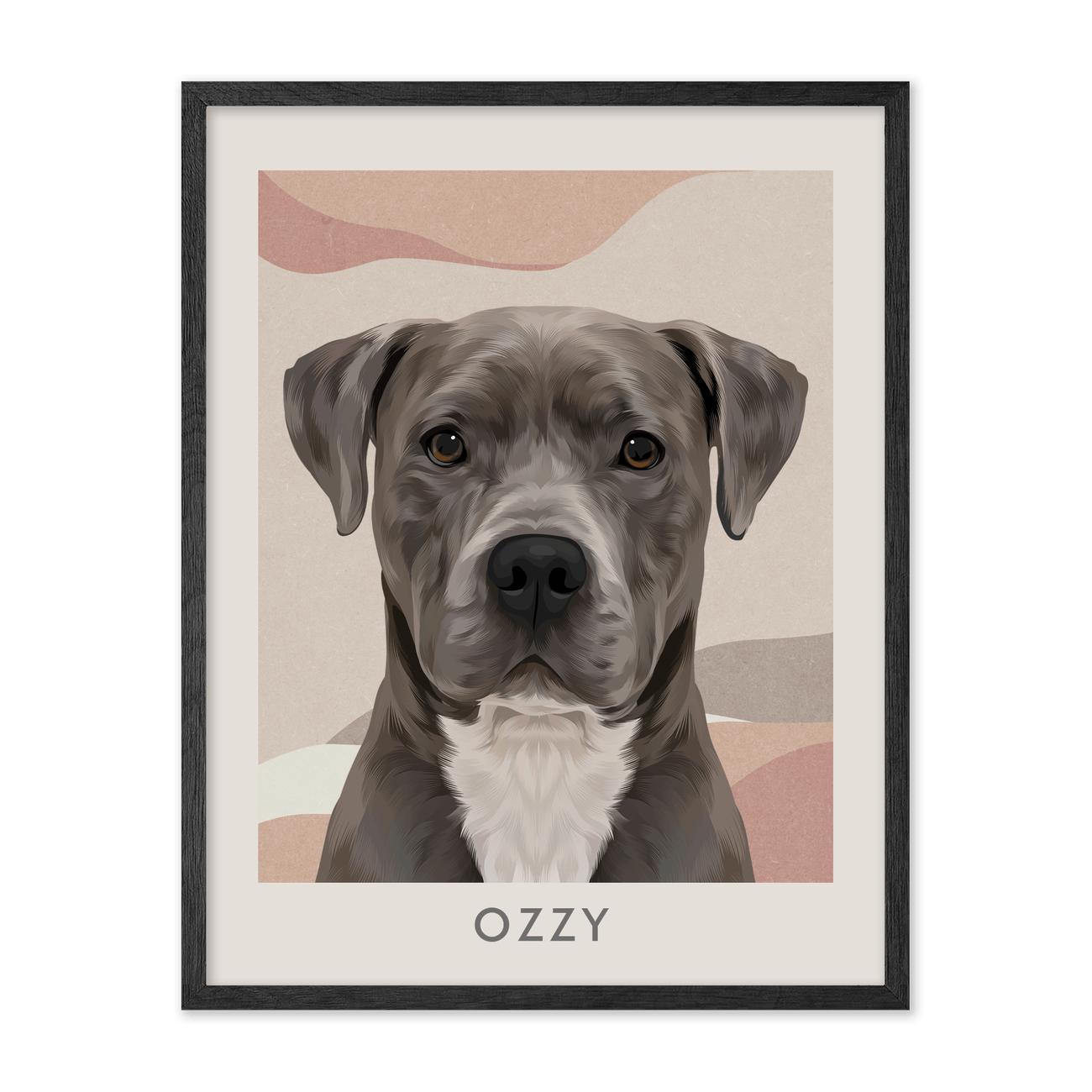 1petportrait-vertical-abstractbohodeserthorizon_Black-Oak-Frame.png