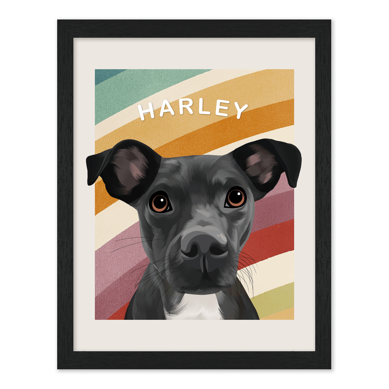 1petportrait-vertical-overtherainbowcustom_Standard-Black-Frame.png