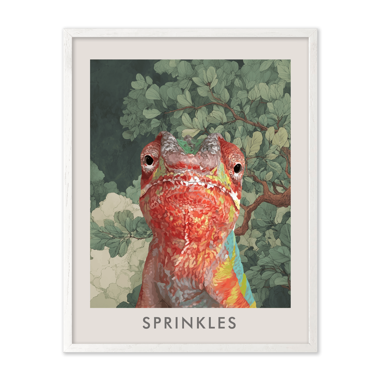 1petportrait-vertical-enchantedjungleforestthemed_White-Oak-Frame.png