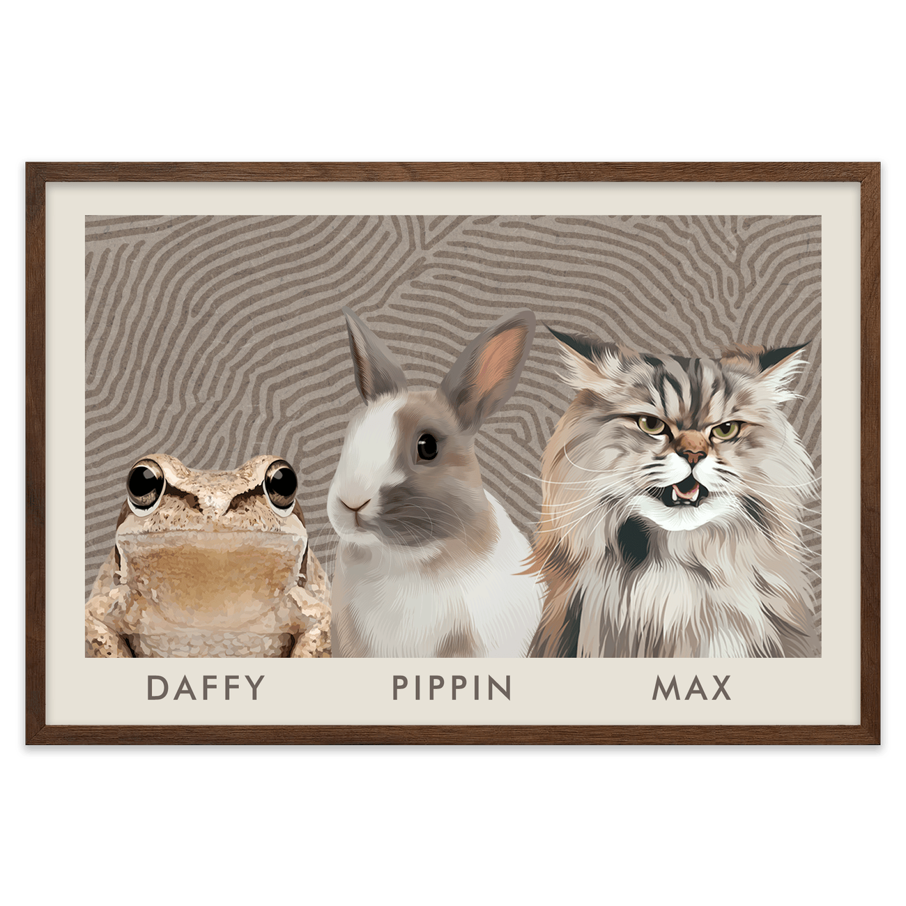 3petportrait-horizontal-organicterrainlinesminimalist_Walnut-Frame.png