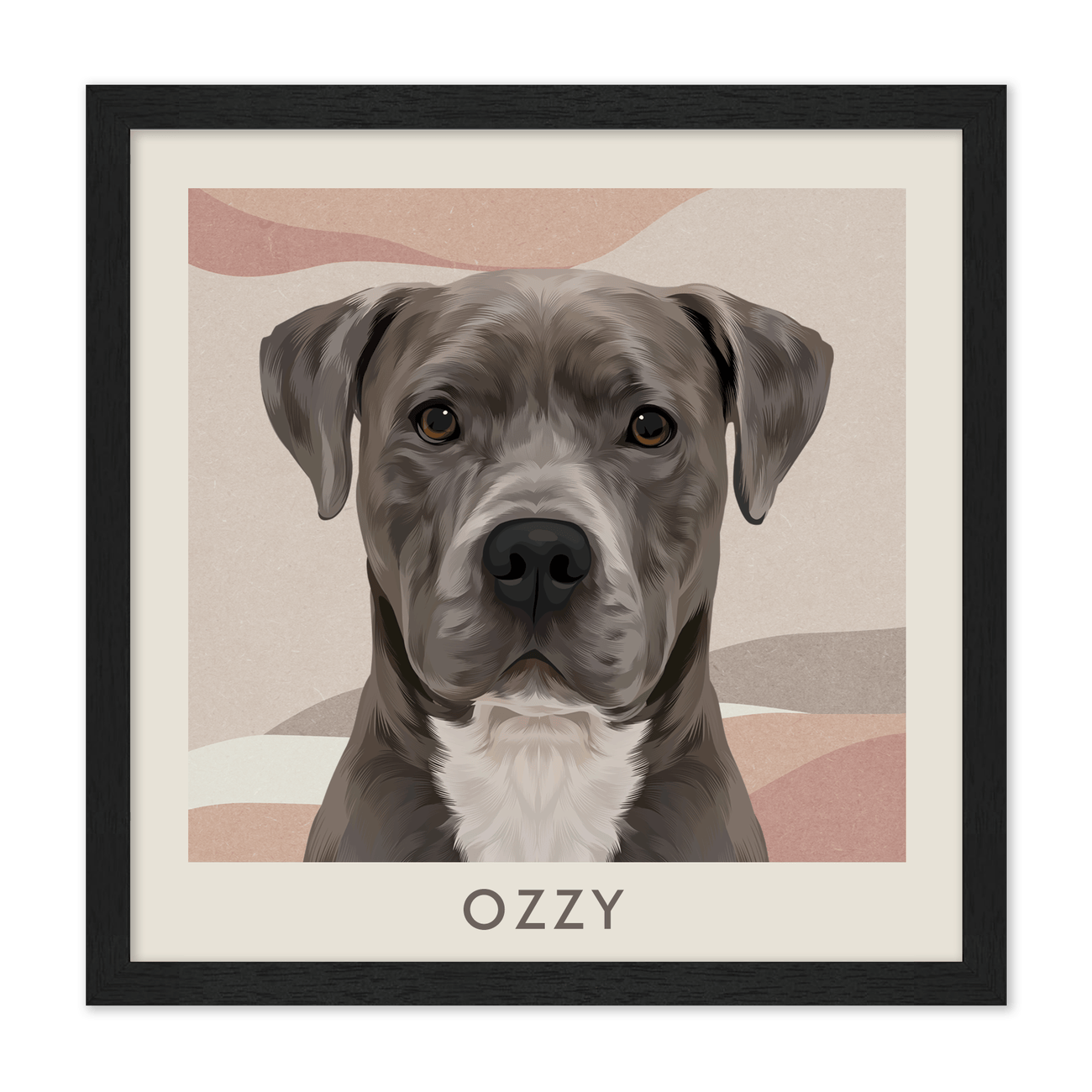 1petportrait-square-abstractbohodeserthorizon_Standard-Black-Frame.png