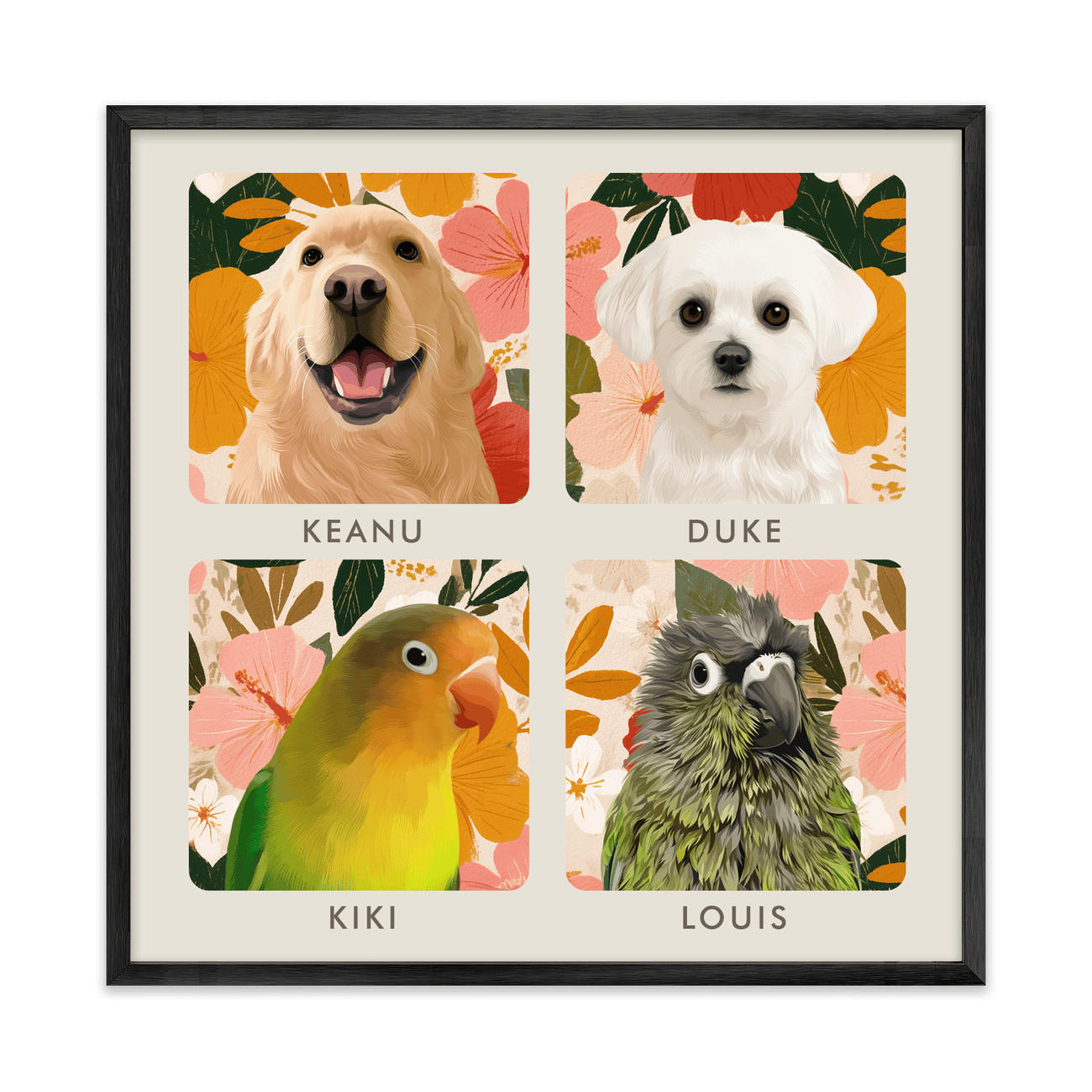 4petportrait-square-goldenhawaiianhibiscus_Metal-Frame.png