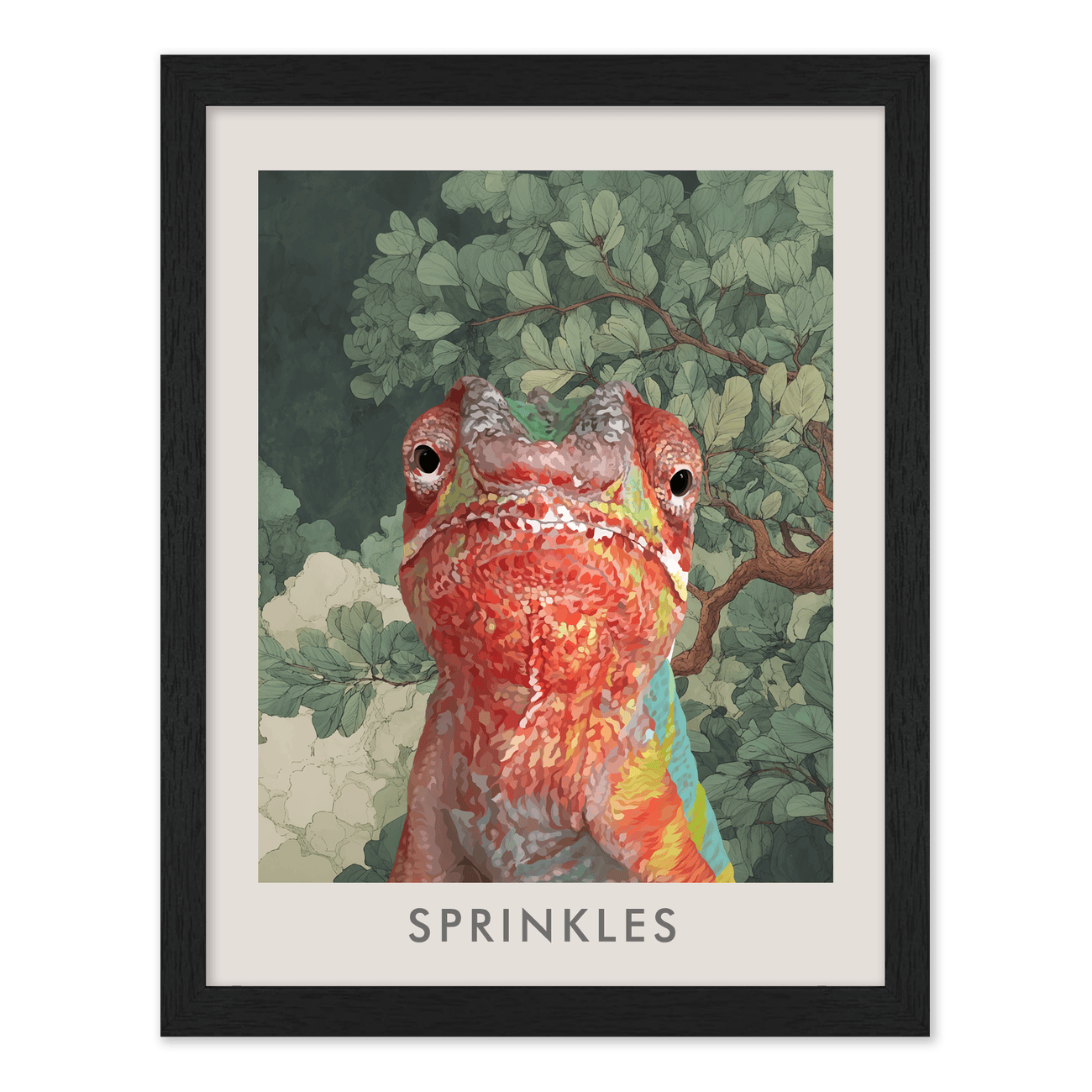 1petportrait-vertical-enchantedjungleforestthemed_Standard-Black-Frame.png