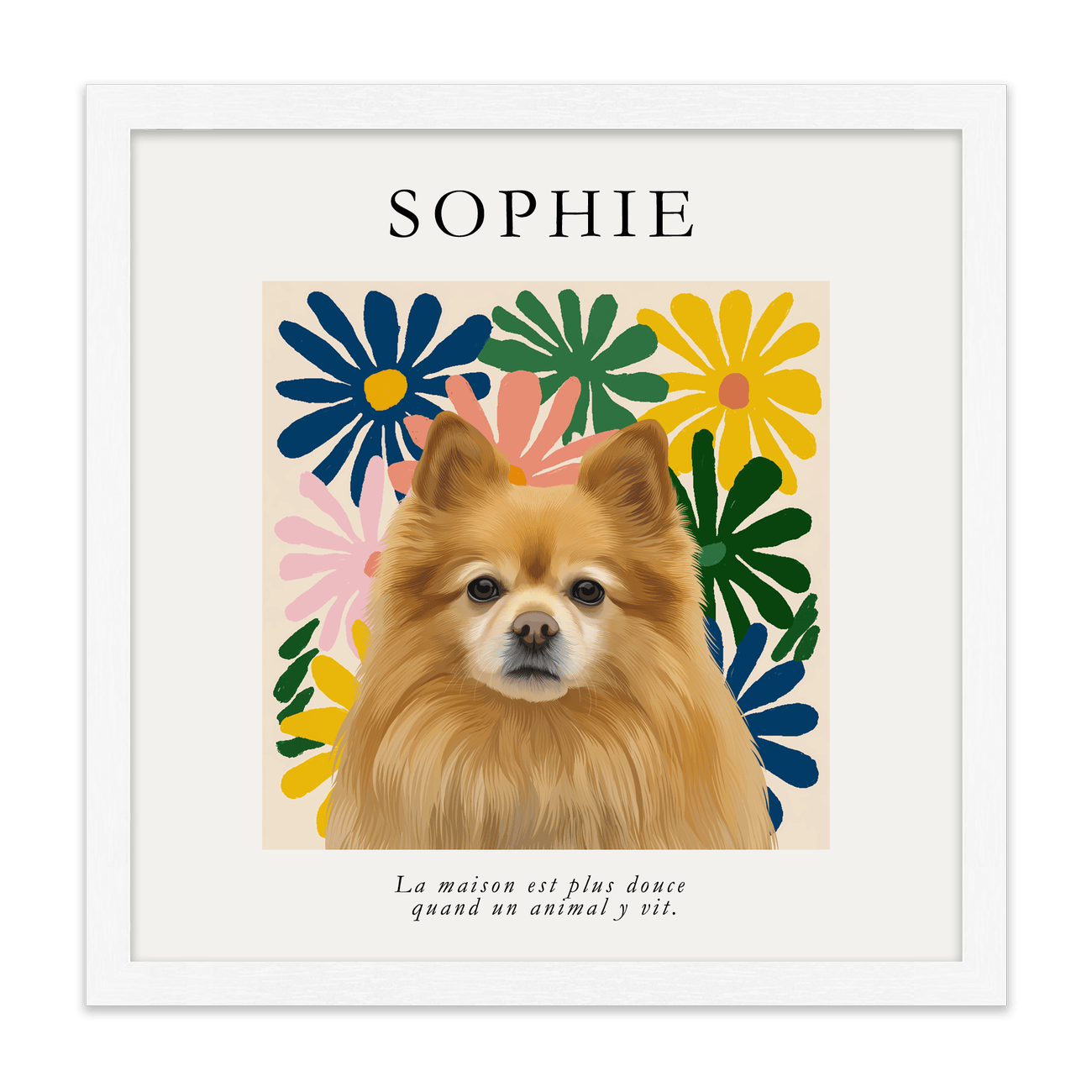 1petportrait-square-modernmatisseinspiredfloral_Standard-White-Frame.png