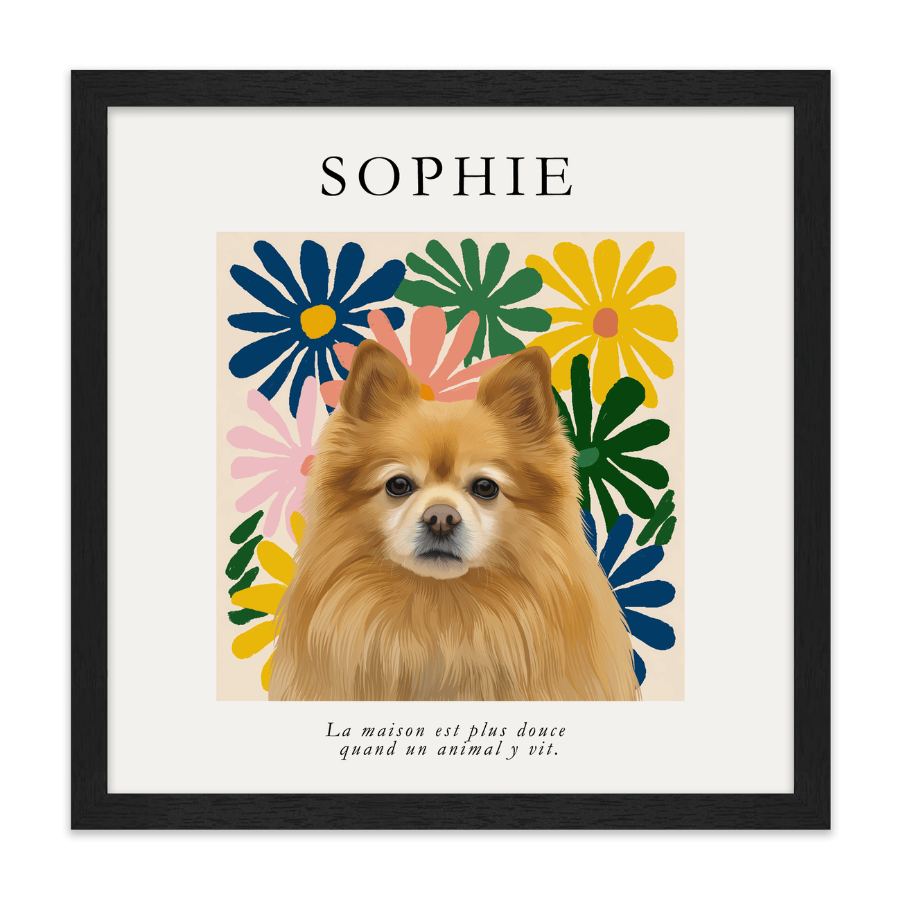 1petportrait-square-modernmatisseinspiredfloral_Standard-Black-Frame.png