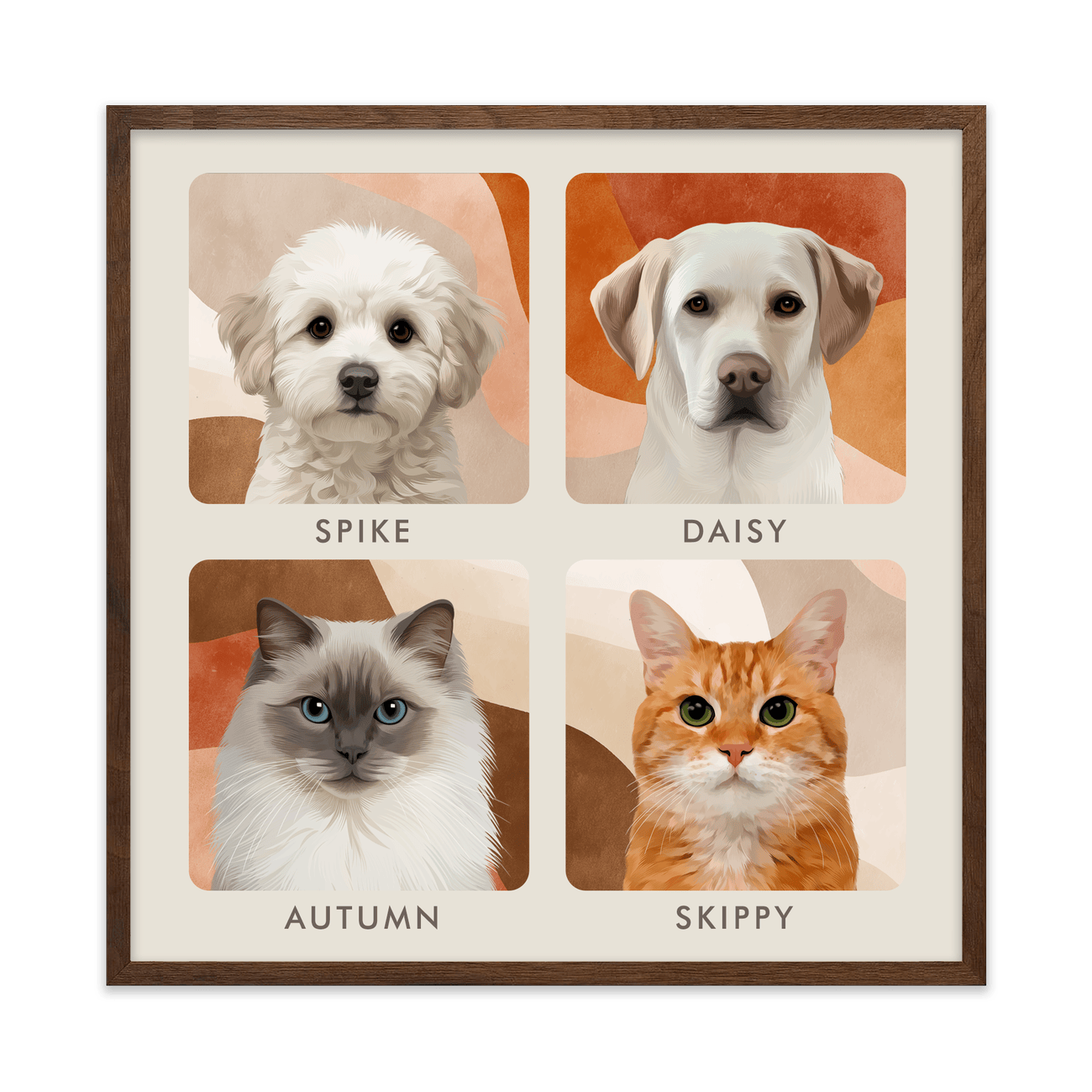 4petportrait-square-midcenturymodernabstract_Walnut-Frame.png