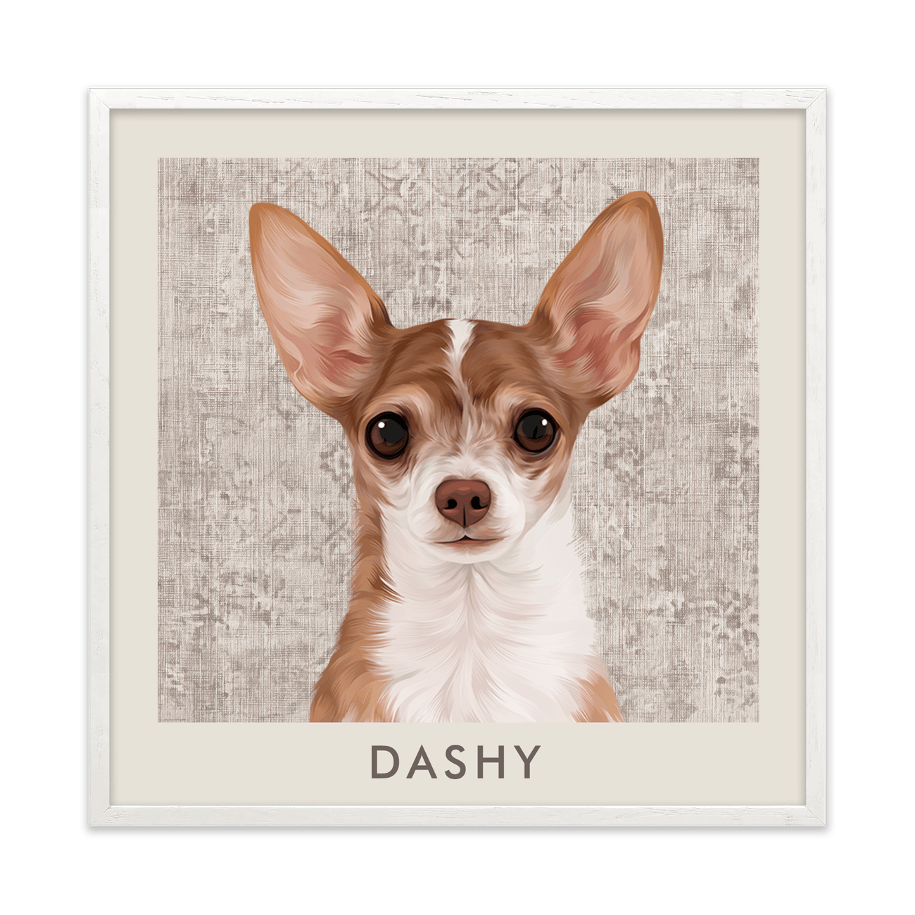 1petportrait-square-vintagedistressedtextilepattern_White-Oak-Frame.png