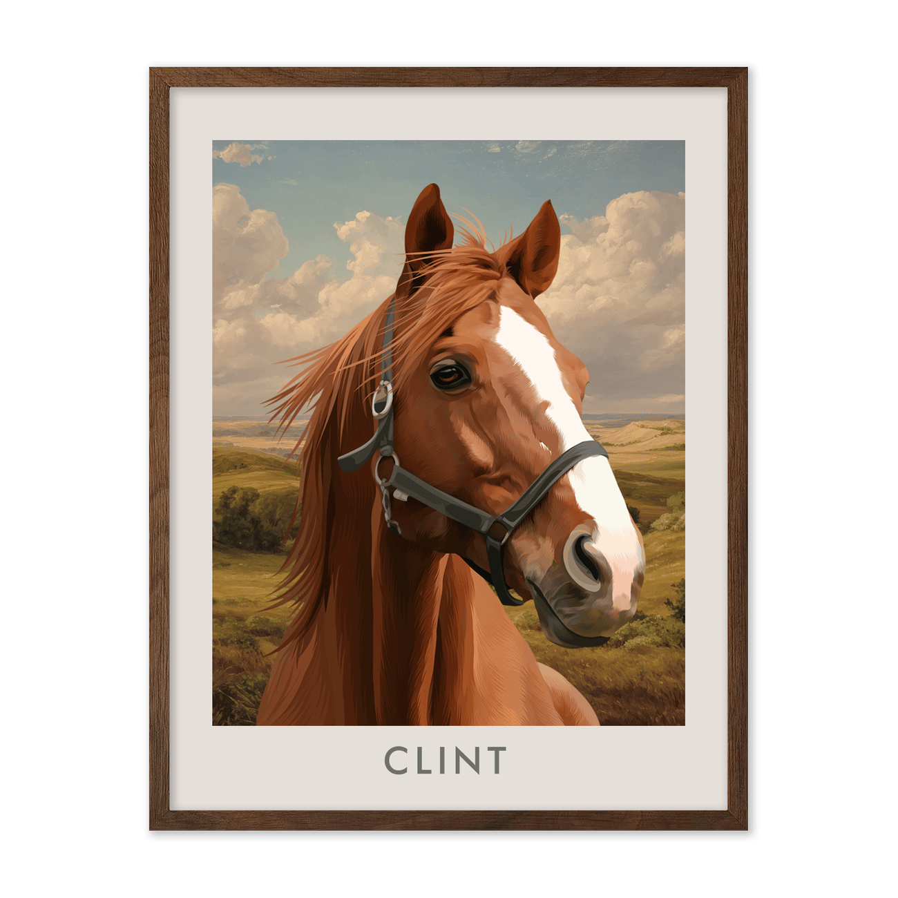 Great Plains Grasslands Landscape Pet Portrait