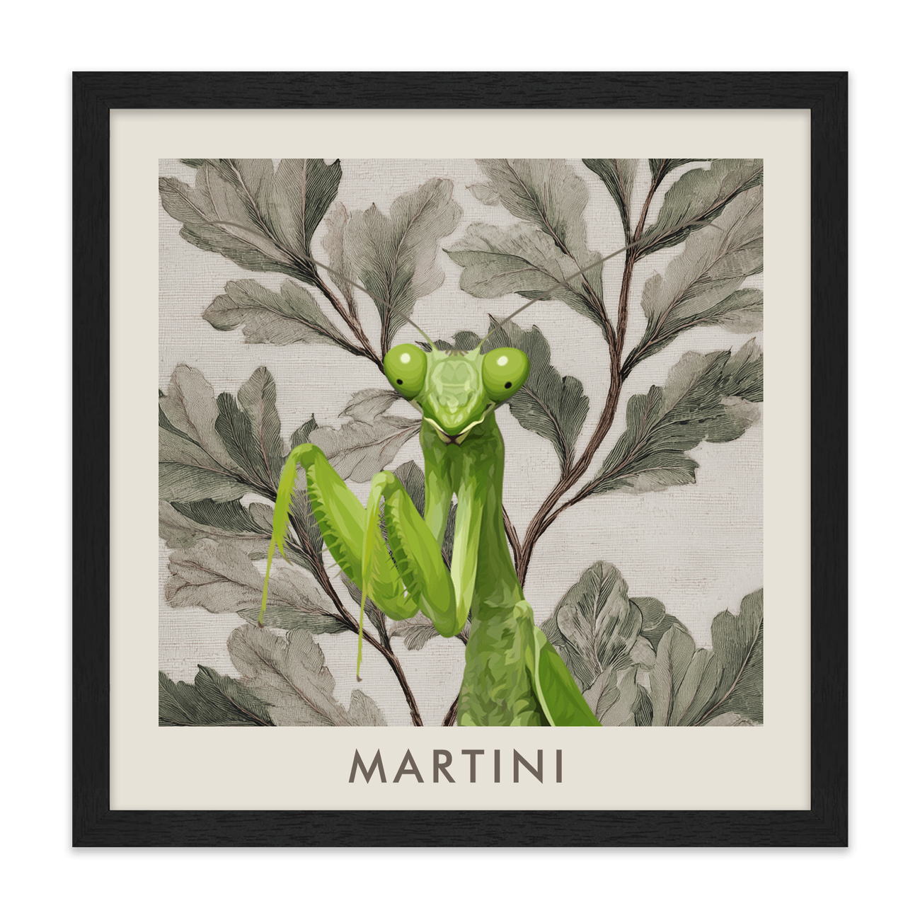 1petportrait-square-vintagebotanicaloakleaves_Standard-Black-Frame.png