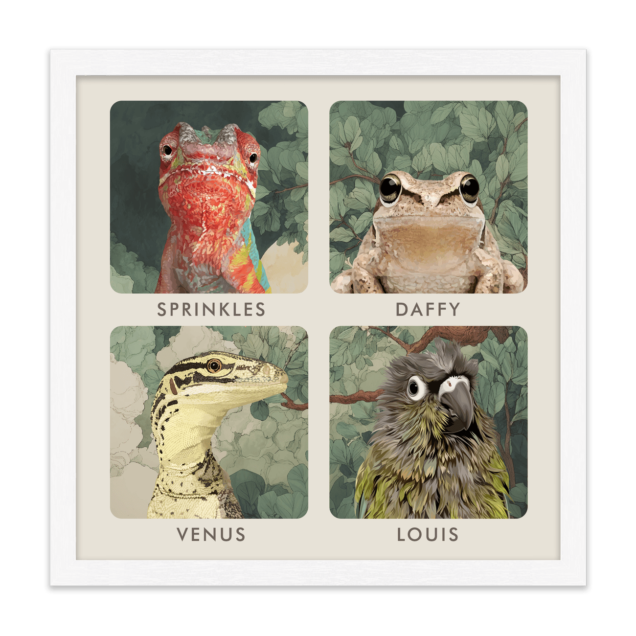 4petportrait-square-enchantedjungleforestthemed_Standard-White-Frame.png