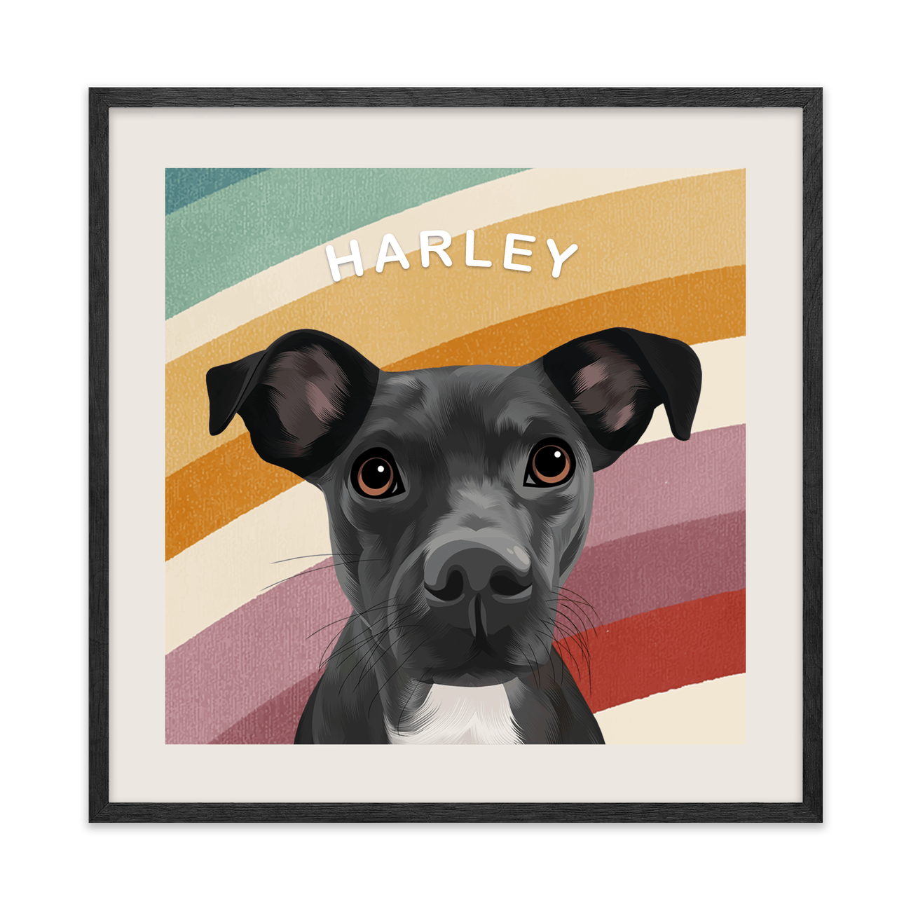 1petportrait-square-overtherainbowcustom_Black-Oak-Frame.png