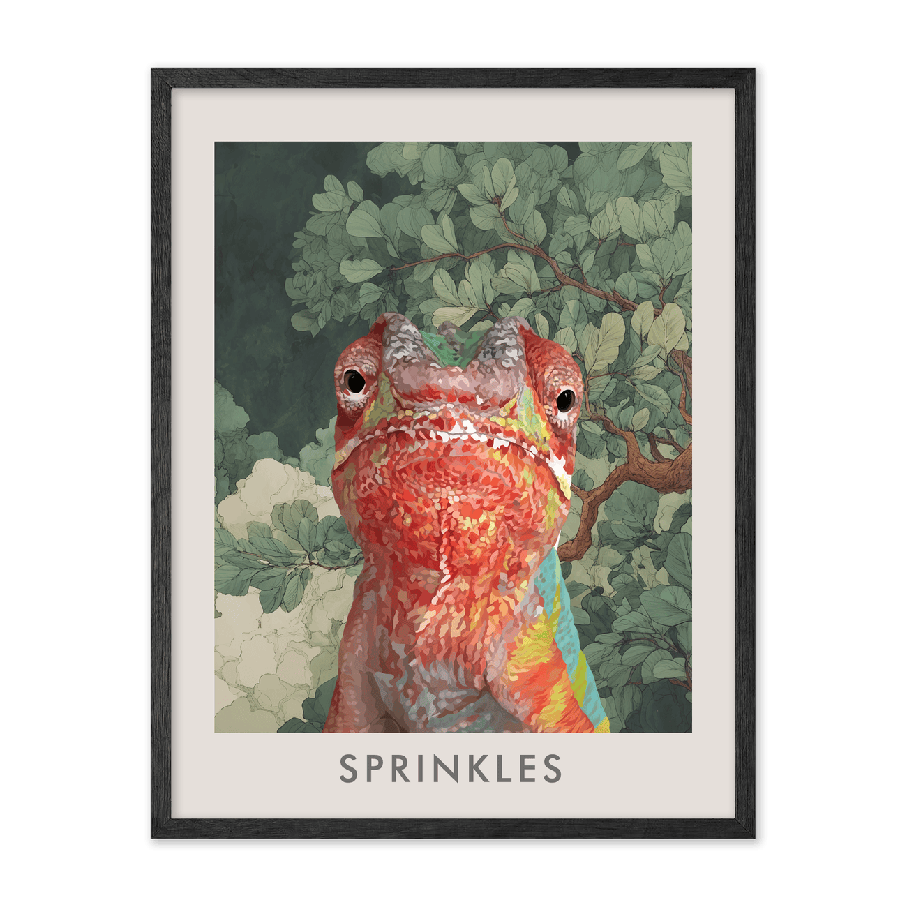 1petportrait-vertical-enchantedjungleforestthemed_Black-Oak-Frame.png